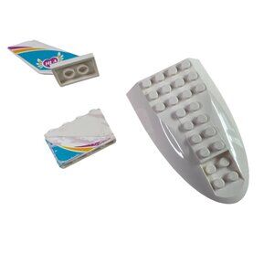 Plane Fuselage Bottom Tail Lego Part 87615 Replacement White Aircraft u